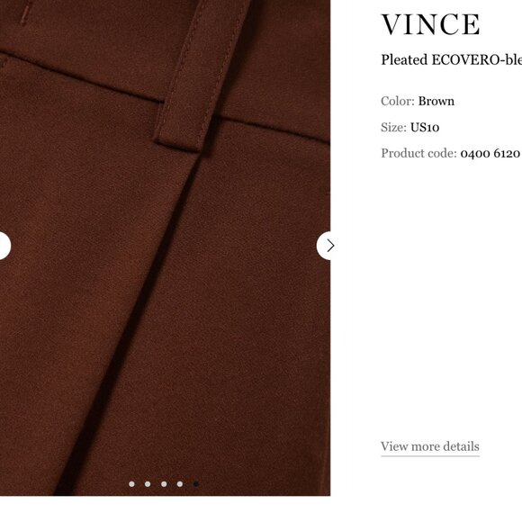 Vince Pleated ECOVERO-blend crepe wide-leg pants - Picture 4 of 4